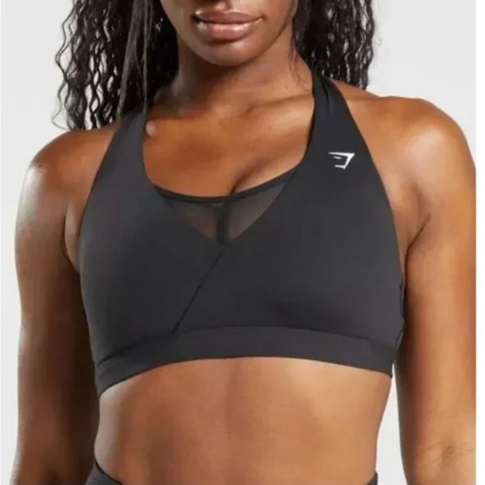 🦈Gymshark Mercury Black Activewear Sports Bra Size Small